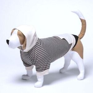 SOLD: Adorable Boots & Barkley Stripe Lightweight Hoodie Gray & Cream